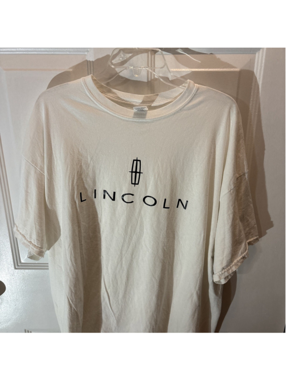 Men’s Gildan Lincoln White & Black Short Sleeve T-shirt 2X